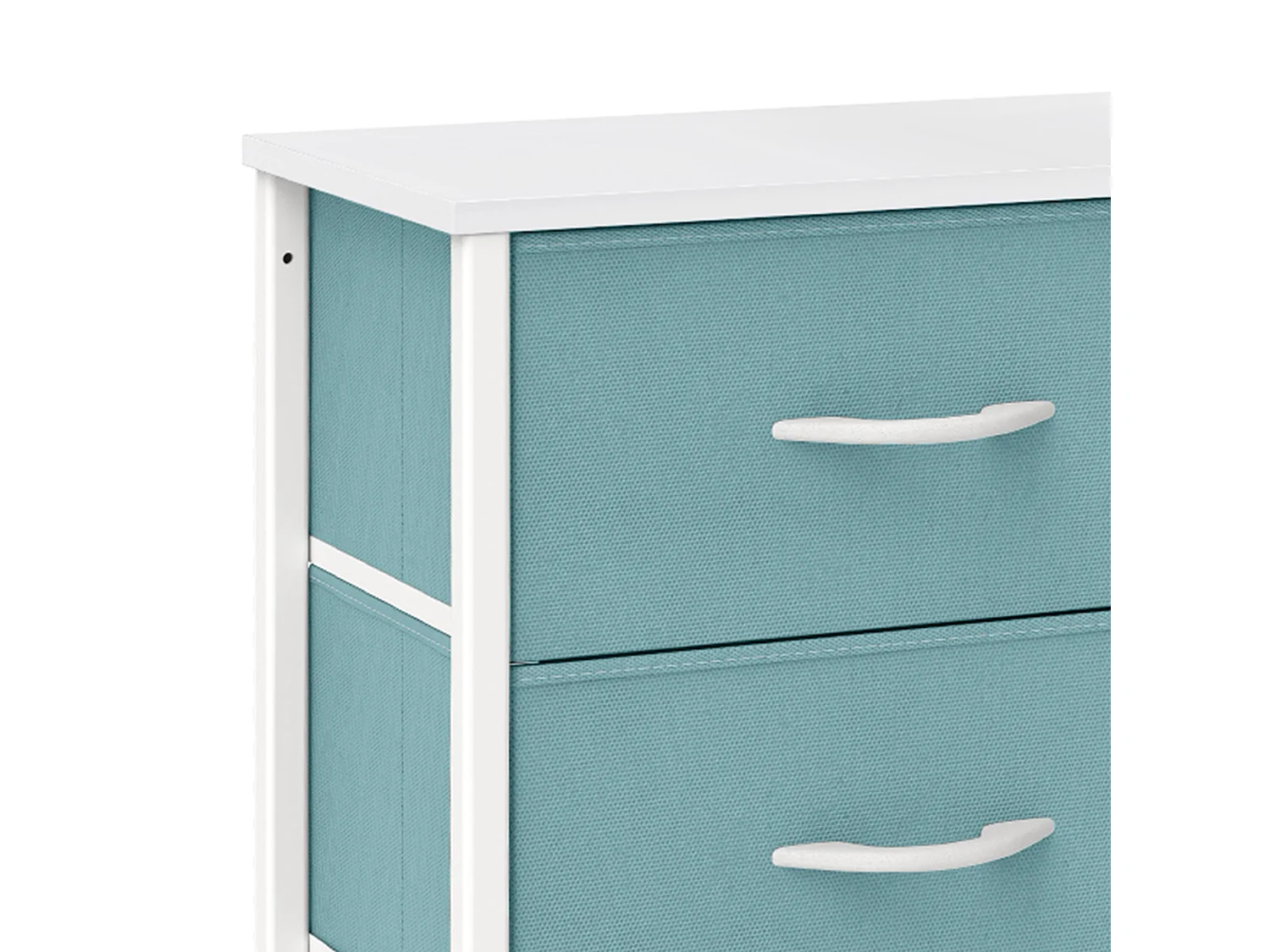 YITAHOME Commode - 4 Tiroirs en Tissu Commode Chambre Meuble de Rangement - Cadre en Métal - Chambre à Coucher - Salon - Vert
