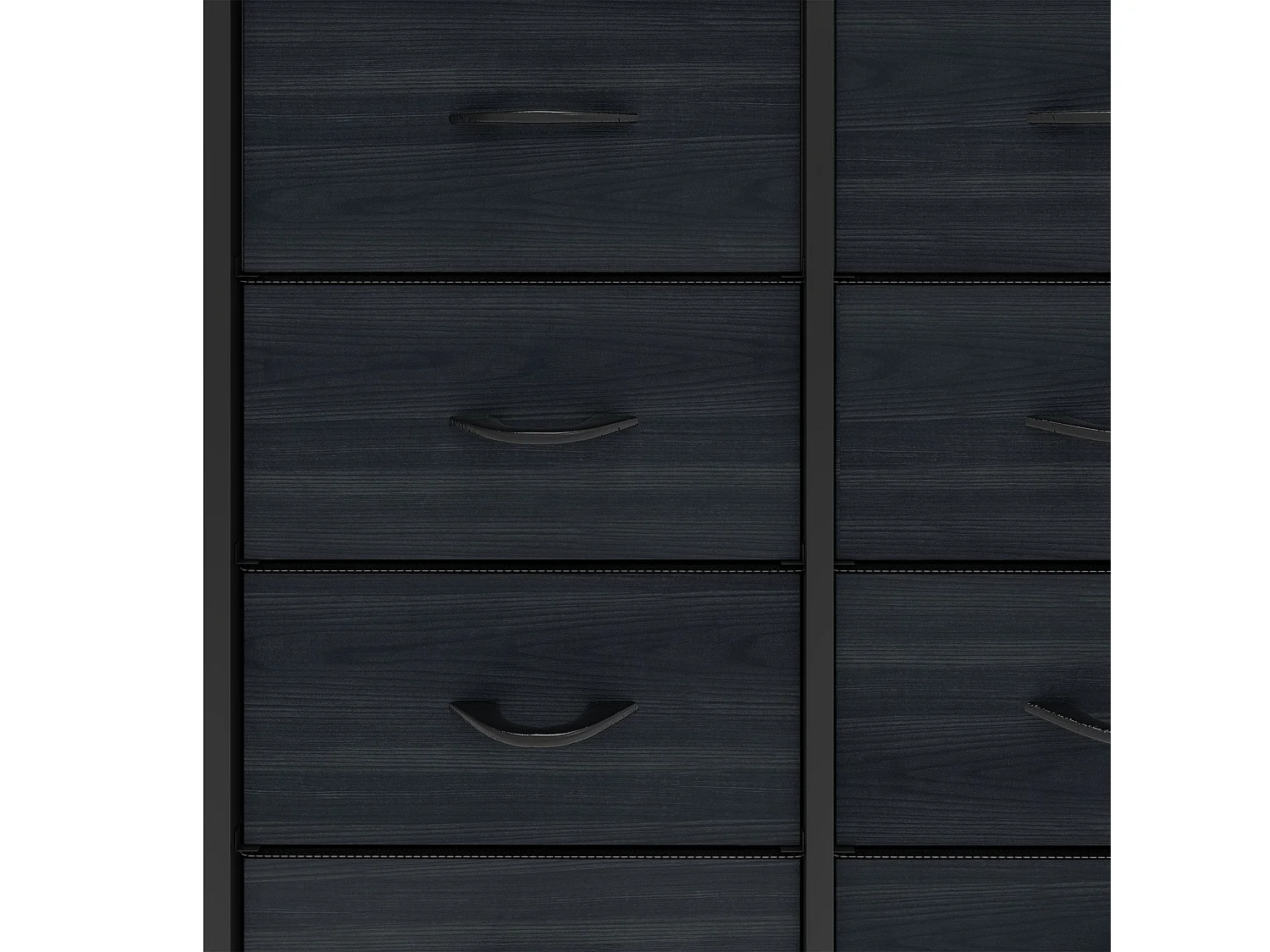 YITAHOME Commode - 10 Tiroirs en Tissu Commode Meuble de Rangement - Tour en Tissu - Cadre Acier Robuste - Grain de Bois Noir