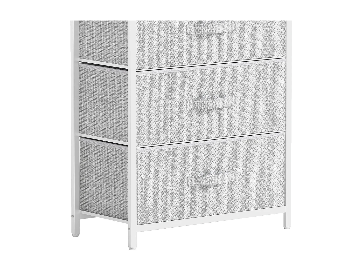 YITAHOME Commode - 5 Tiroirs en Tissu Meuble de Rangement - Tour en Tissu - Cadre Acier Robuste - Chambre - Salon - Gris Clair