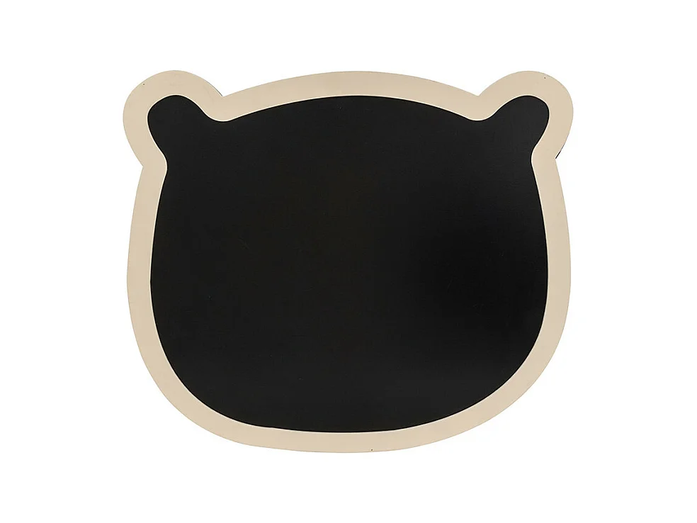 Tableau Ardoise Murale "Ourson" 53cm Noir