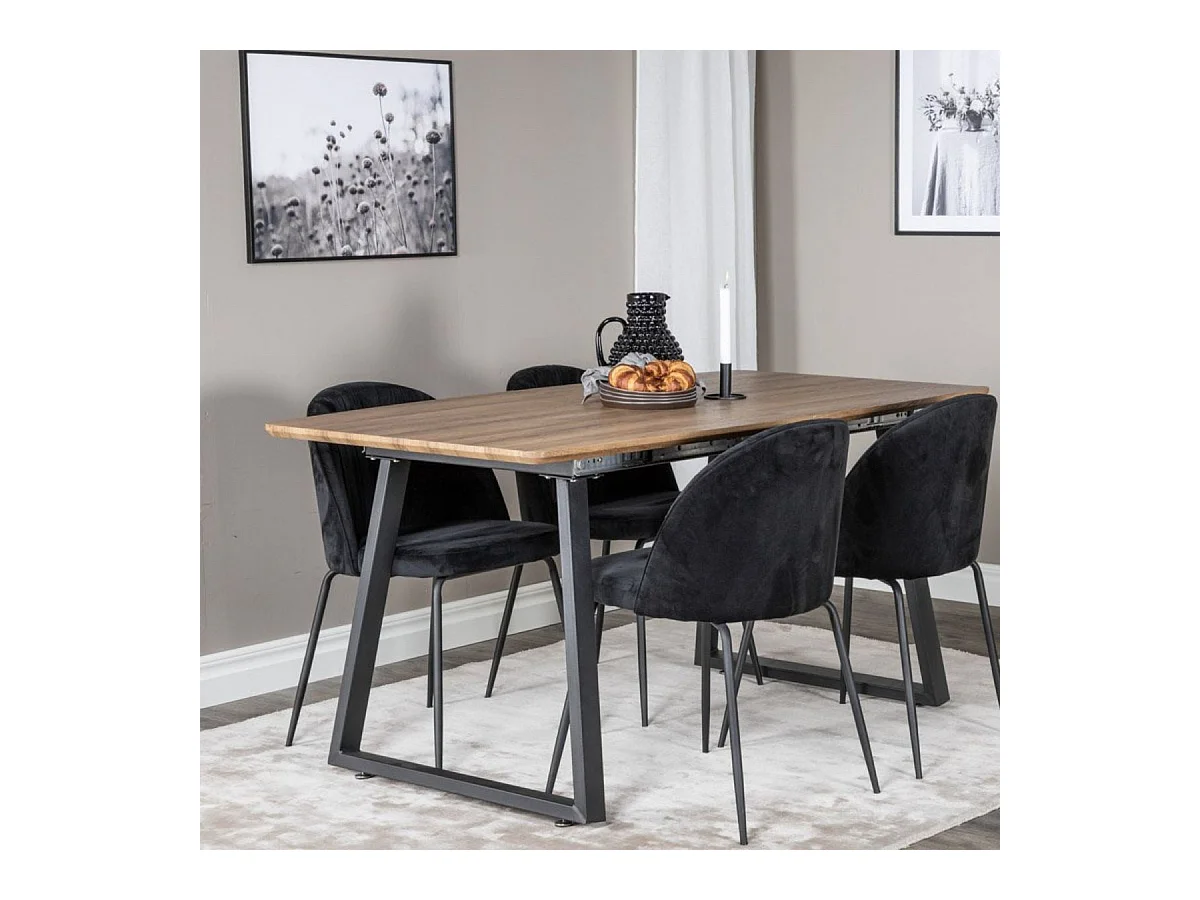 Table à Manger Extensible "Inca" 160-200cm Marron