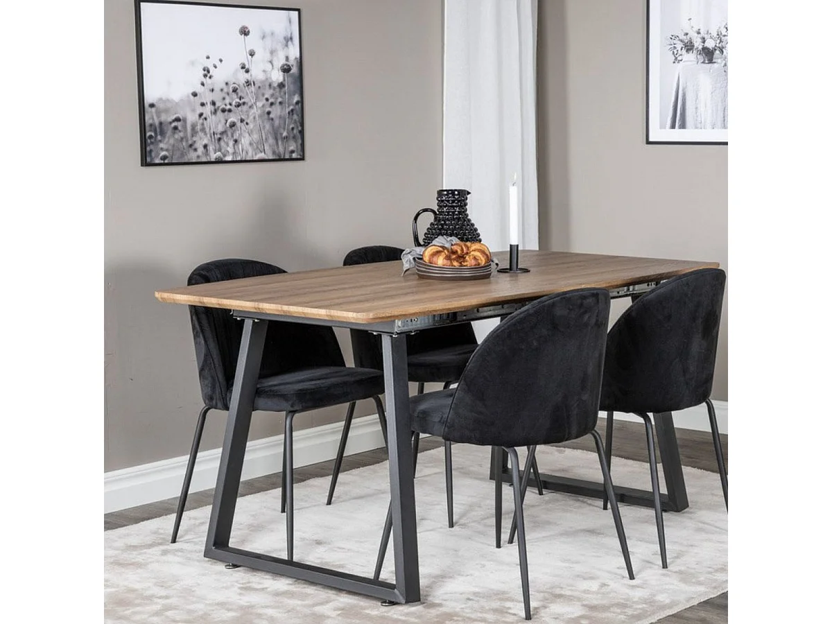 Table à Manger Extensible "Inca" 160-200cm Marron