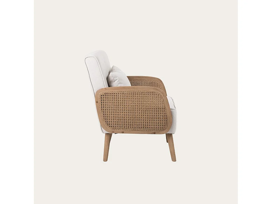 Fauteuil textile et mousse pu naturel 57x83
