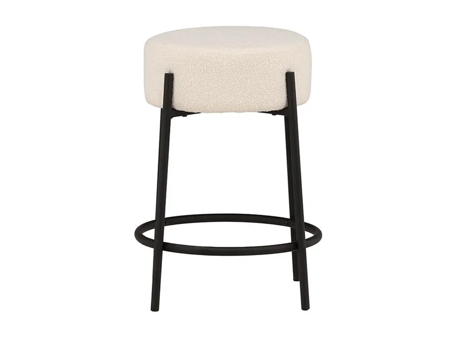 Tabouret de Bar Bouclette "Tucson" 60cm Blanc