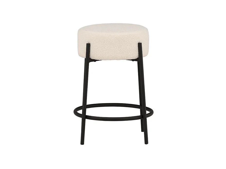 Tabouret de Bar Bouclette "Tucson" 60cm Blanc
