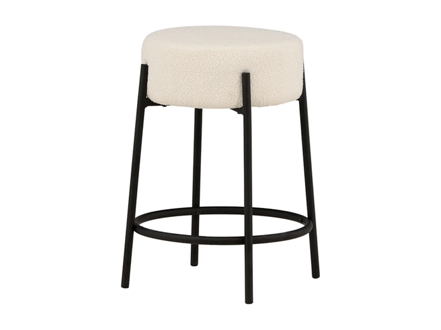 Tabouret de Bar Bouclette "Tucson" 60cm Blanc