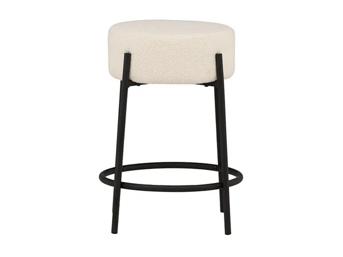 Tabouret de Bar Bouclette "Tucson" 60cm Blanc