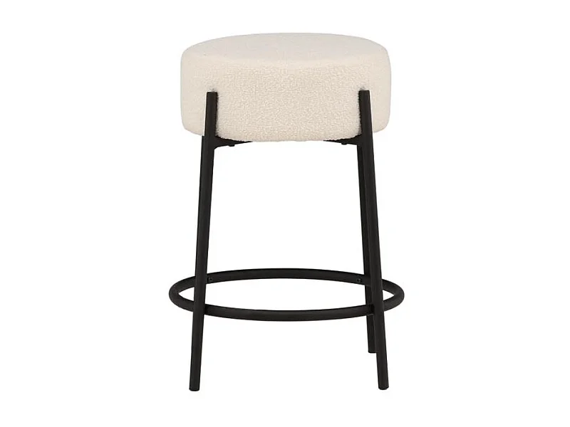 Tabouret de Bar Bouclette "Tucson" 60cm Blanc