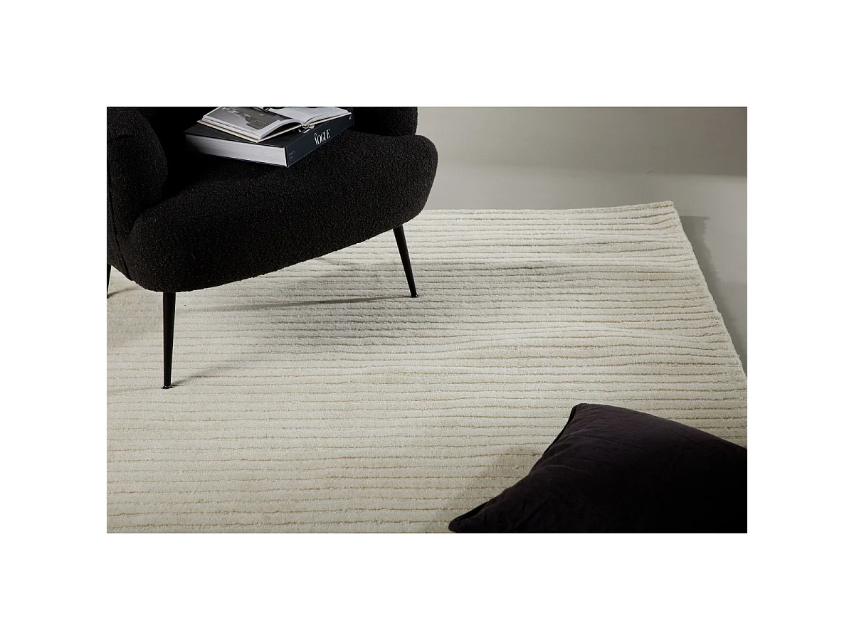 Milton vloerkleed 300x202cm wit.