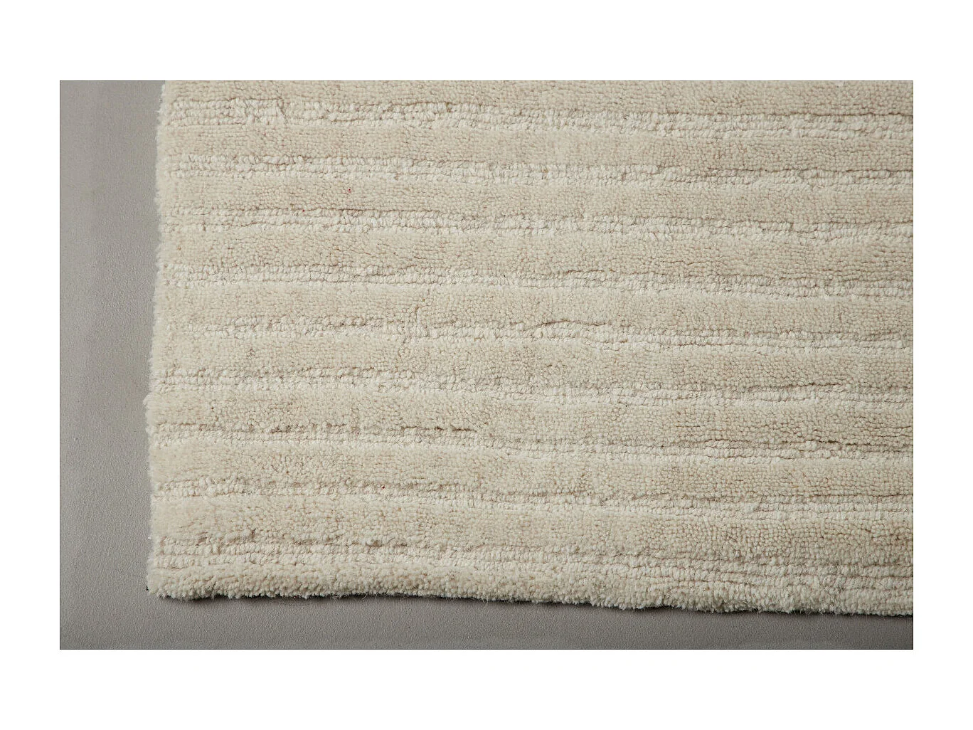 Tapis Déco en Laine "Milton" 162x230cm Blanc