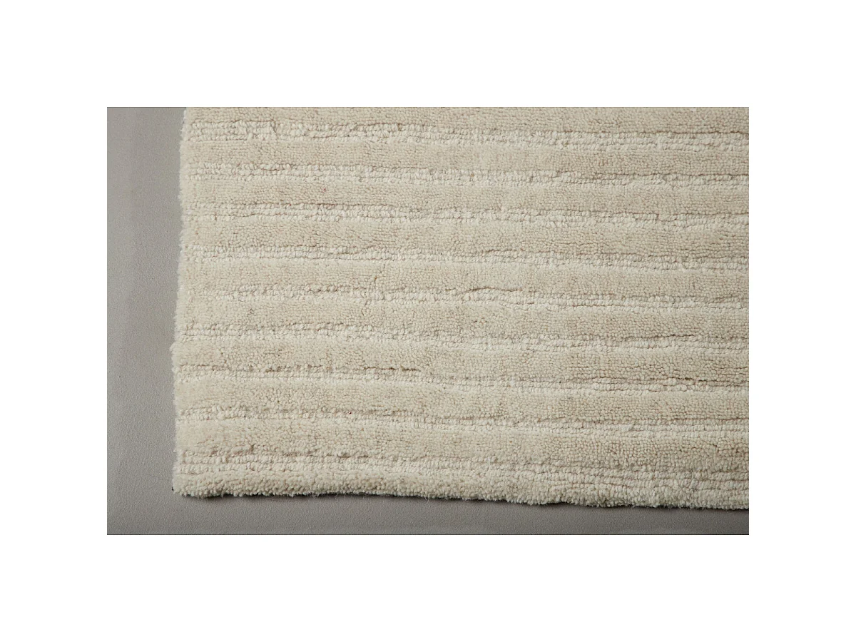 Tapis Déco en Laine "Milton" 162x230cm Blanc
