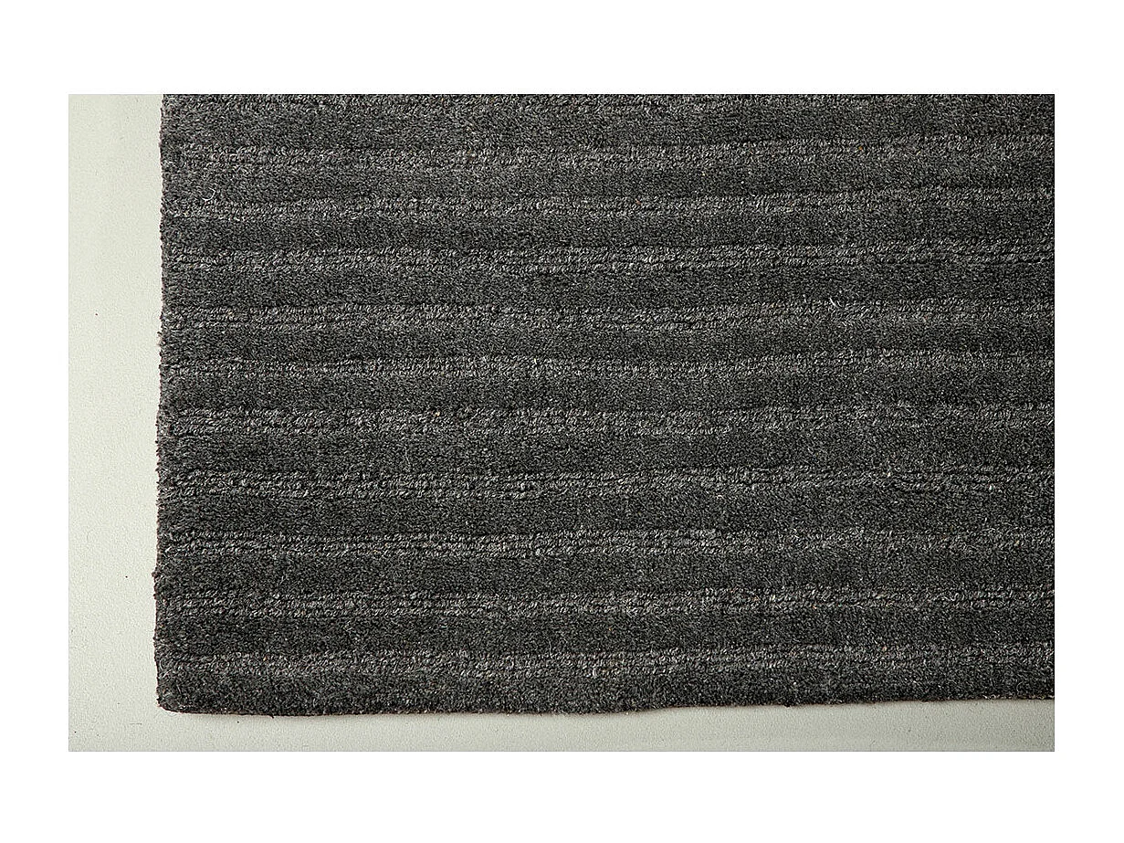 Tapis Déco en Laine "Milton" 202x300cm Gris Foncé