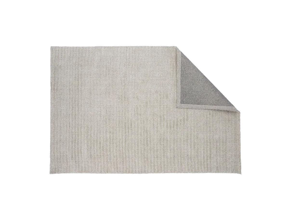 Tapis Déco en Laine "Milton" 162x230cm Gris Clair