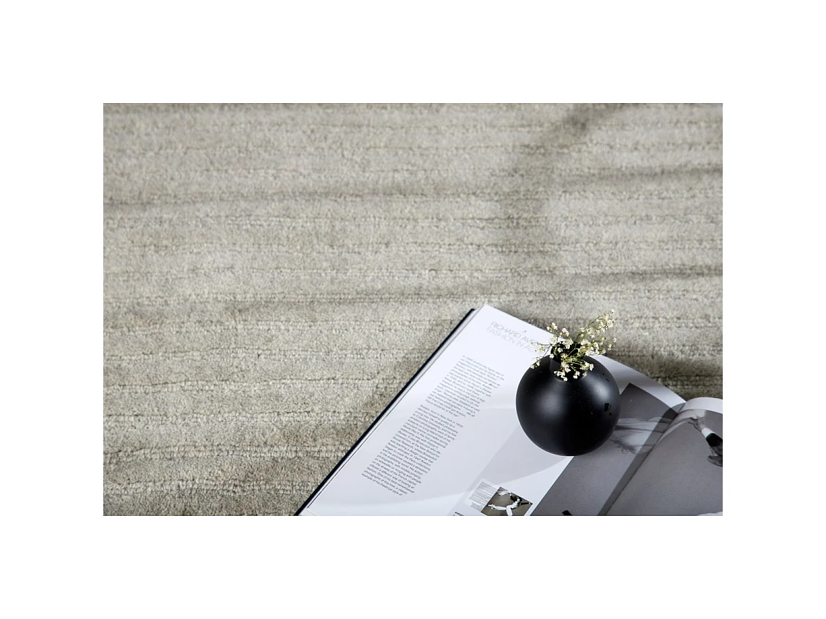 Tapis Déco en Laine "Milton" 162x230cm Gris Clair