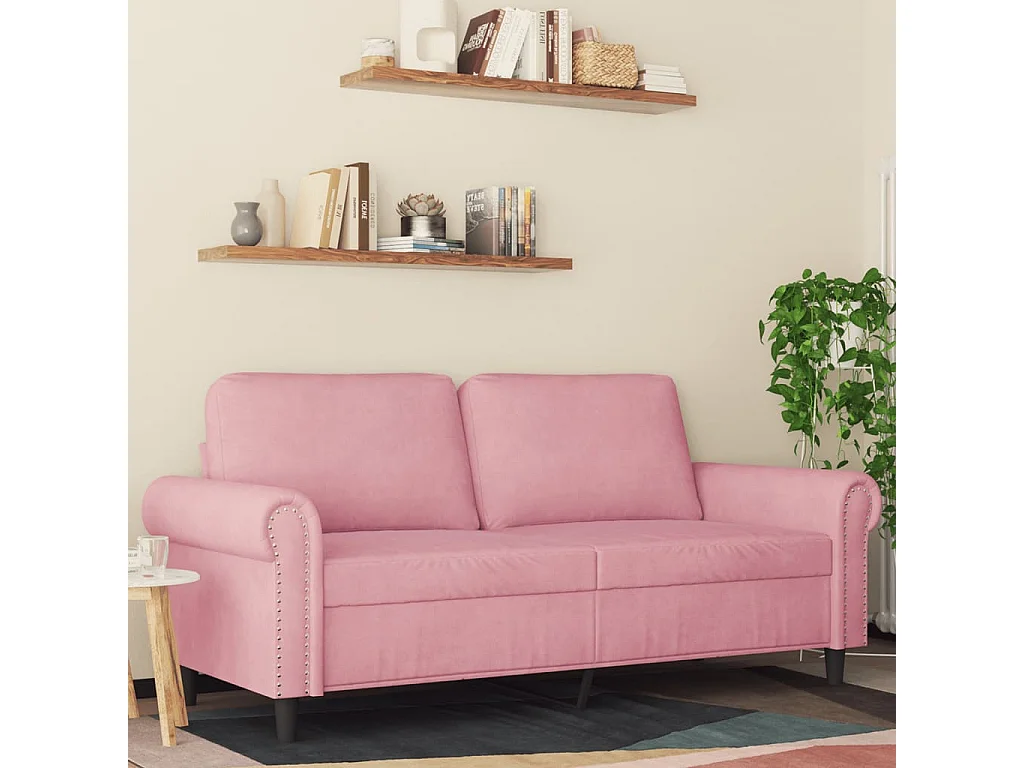 2-Sitzer-Sofa Rosa 140 cm Samt