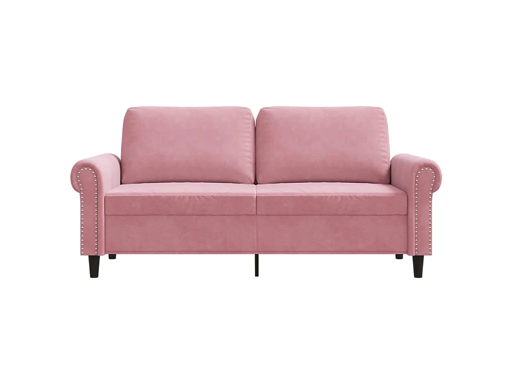 Divano a 2 Posti Rosa 140 cm in Velluto