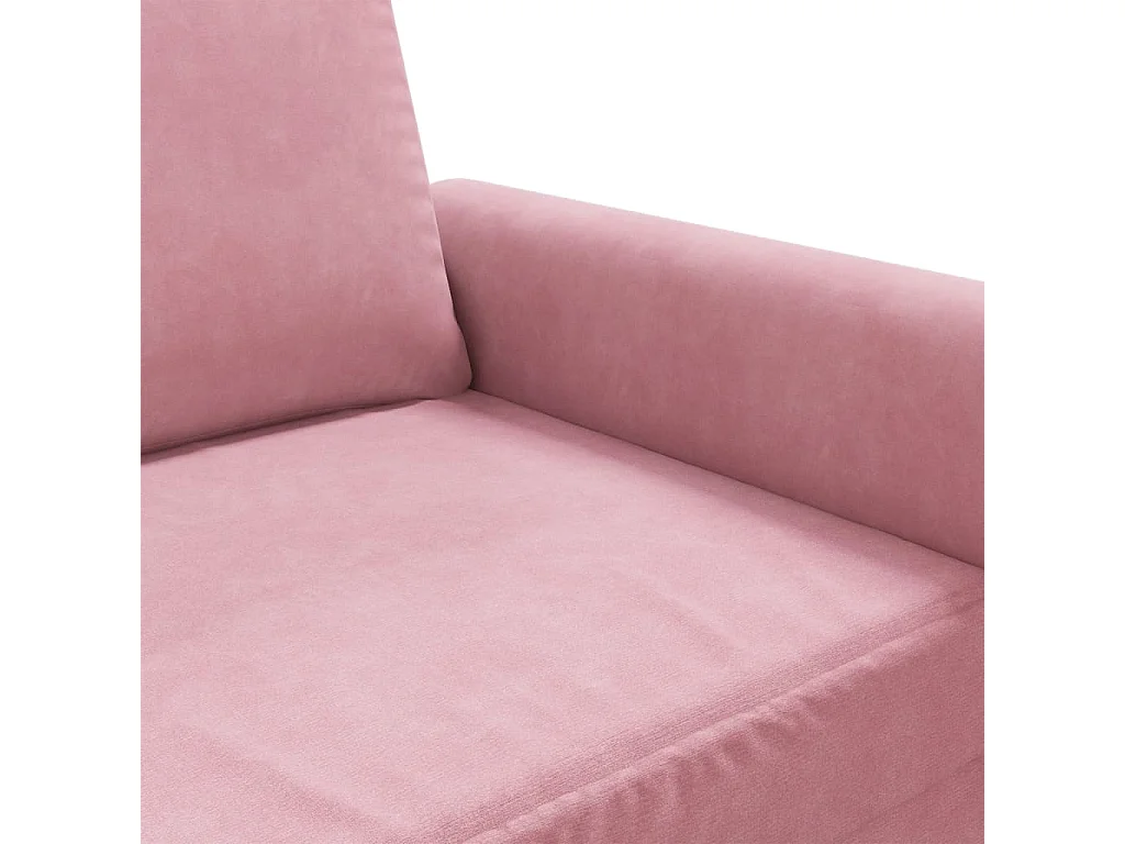 Divano a 2 Posti Rosa 140 cm in Velluto