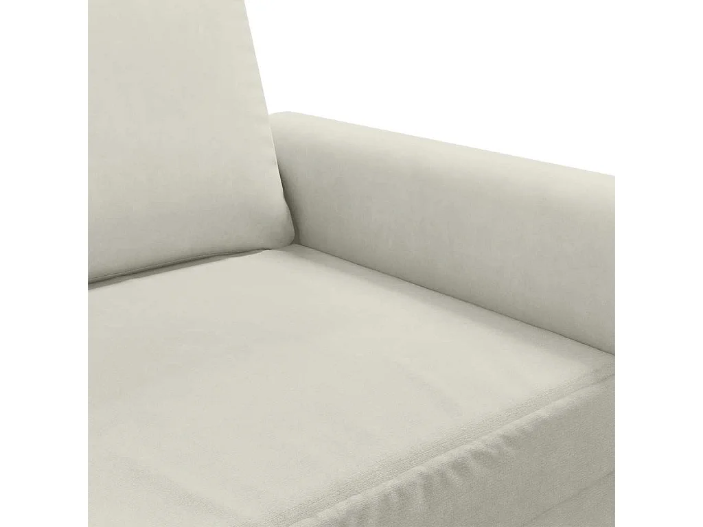 Canapé à 3 places Crème 180 cm Velours