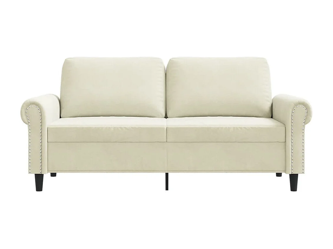 2-Sitzer-Sofa Creme 140 cm Samt