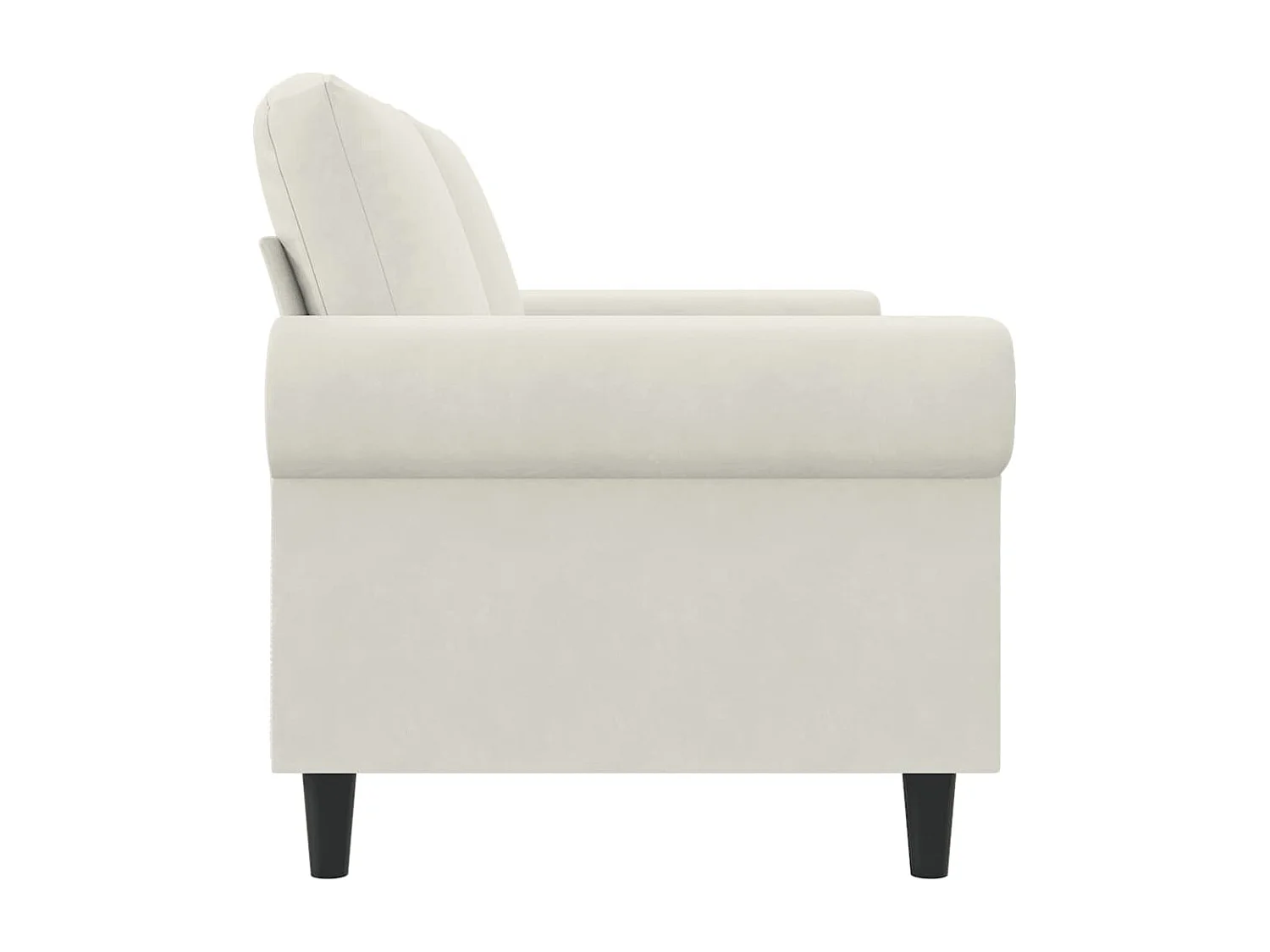 2-Sitzer-Sofa Creme 140 cm Samt