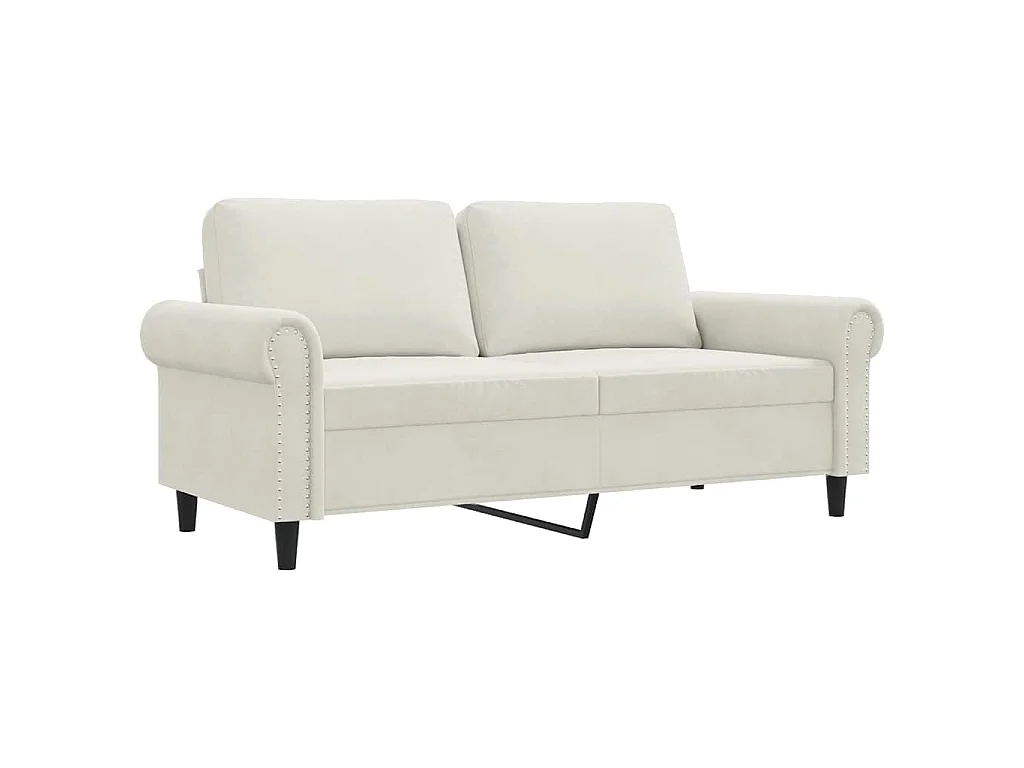 Divano a 2 Posti crema 140 cm in Velluto