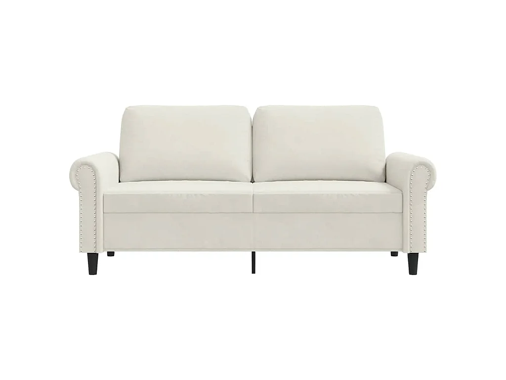 Divano a 2 Posti crema 140 cm in Velluto