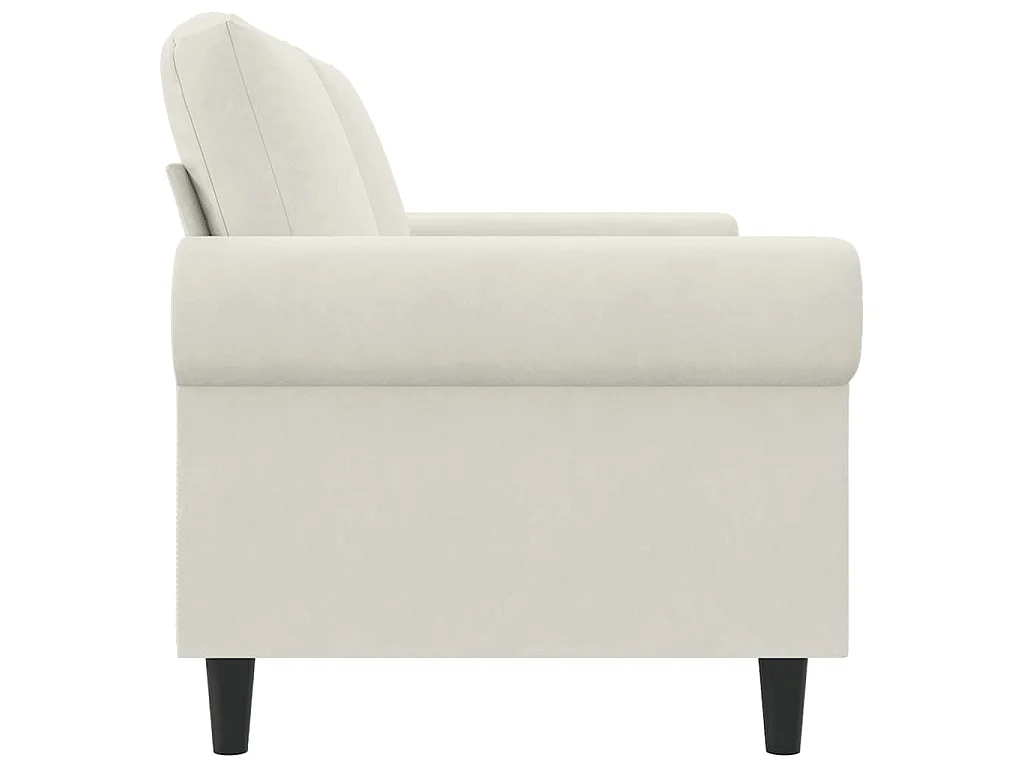 Divano a 2 Posti crema 140 cm in Velluto