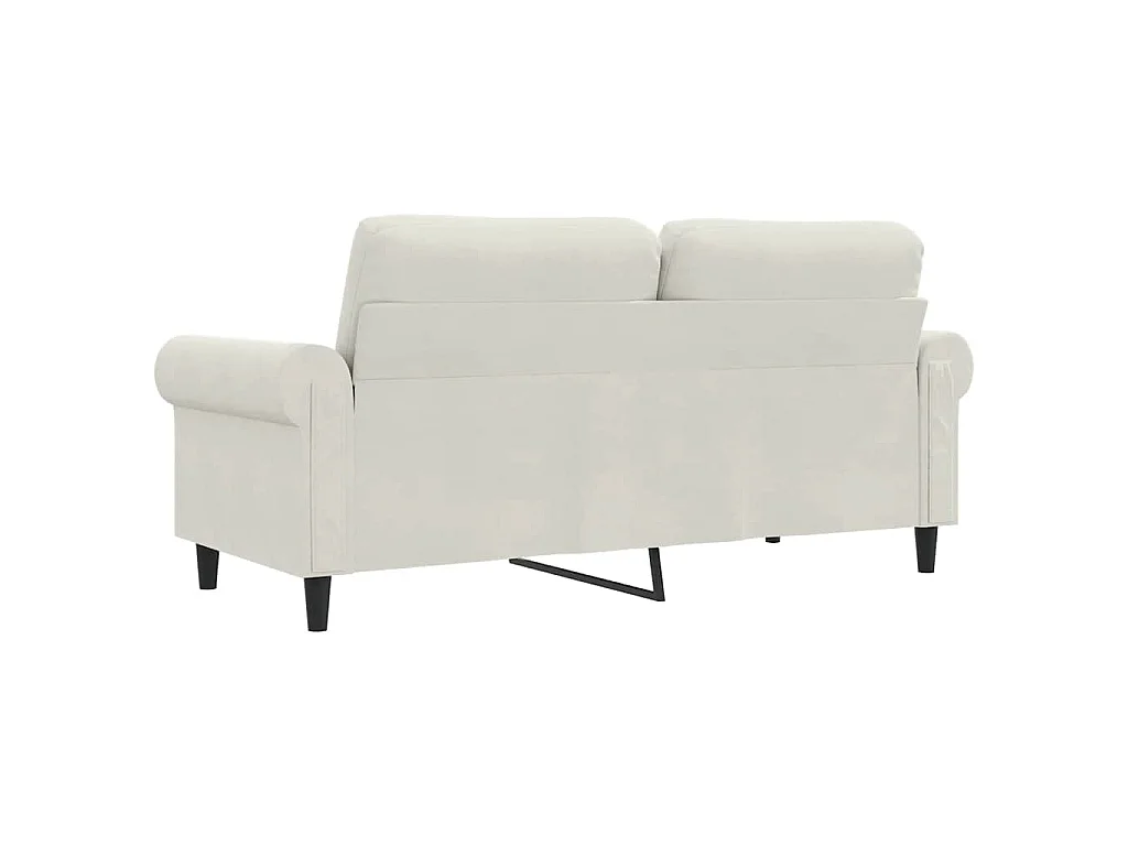 Divano a 2 Posti crema 140 cm in Velluto