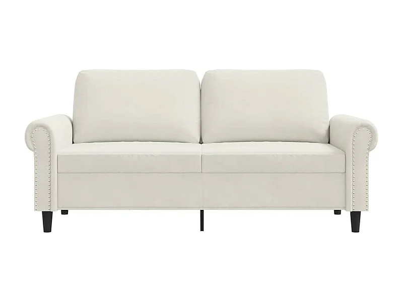 Canapé à 2 places Crème 140 cm Velours