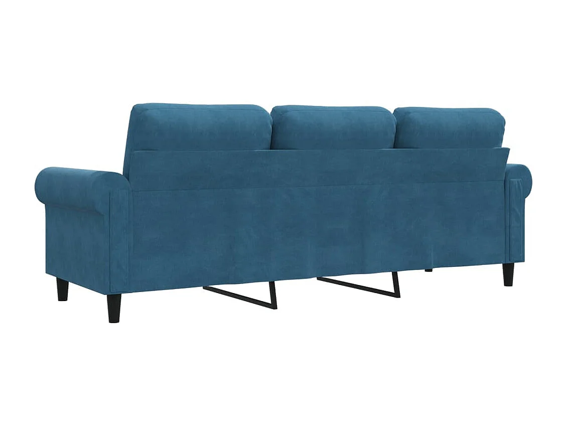 3-Sitzer-Sofa Blau 180 cm Samt