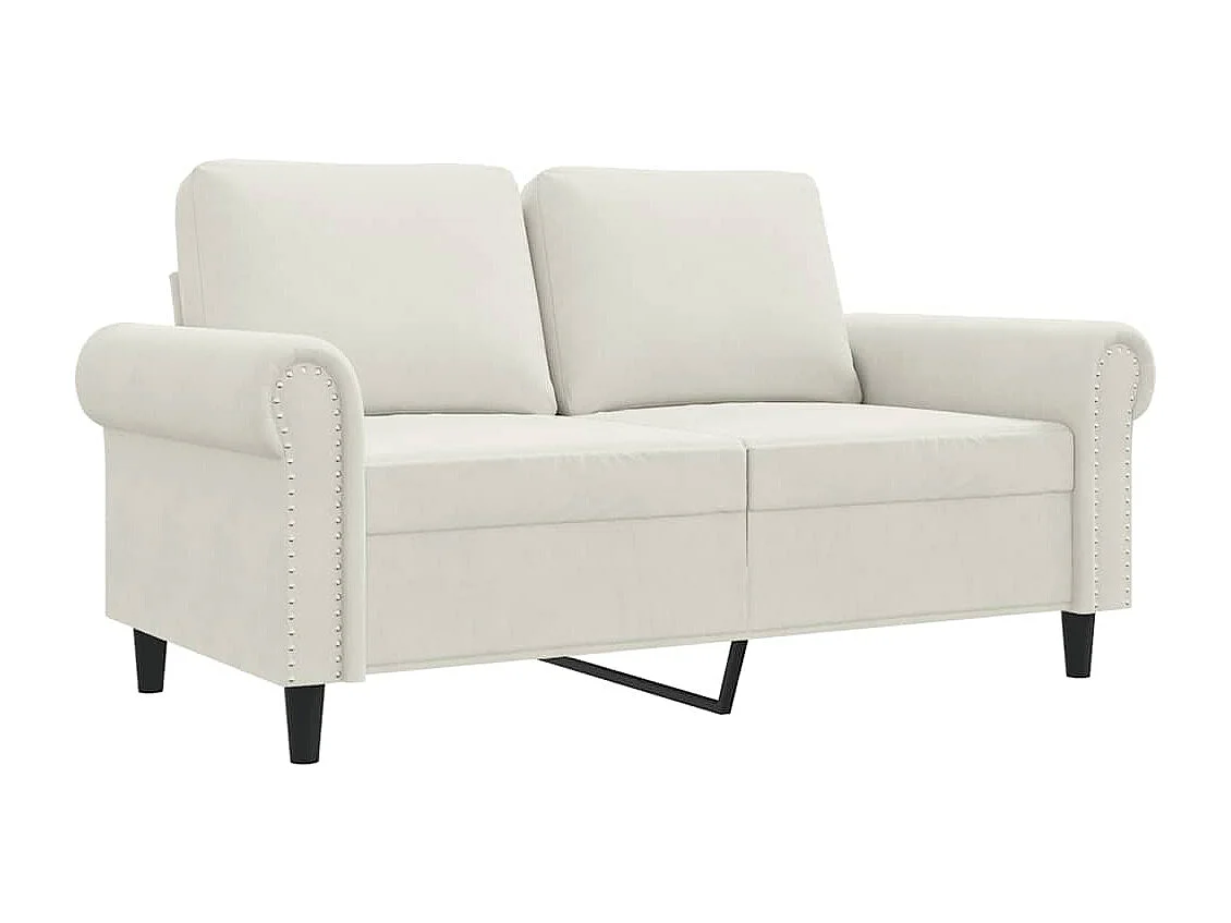 2-Sitzer-Sofa Creme 120 cm Samt