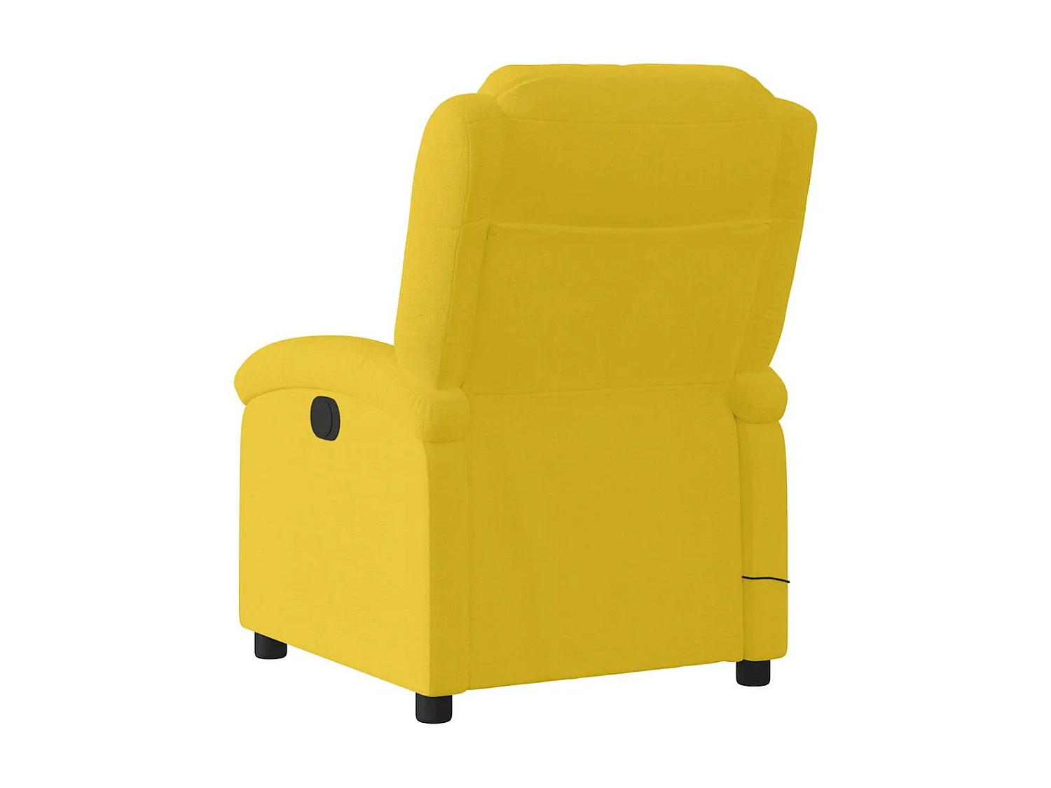 Fauteuil de massage inclinable jaune velours