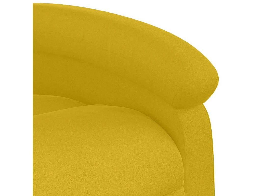 Fauteuil de massage inclinable jaune velours