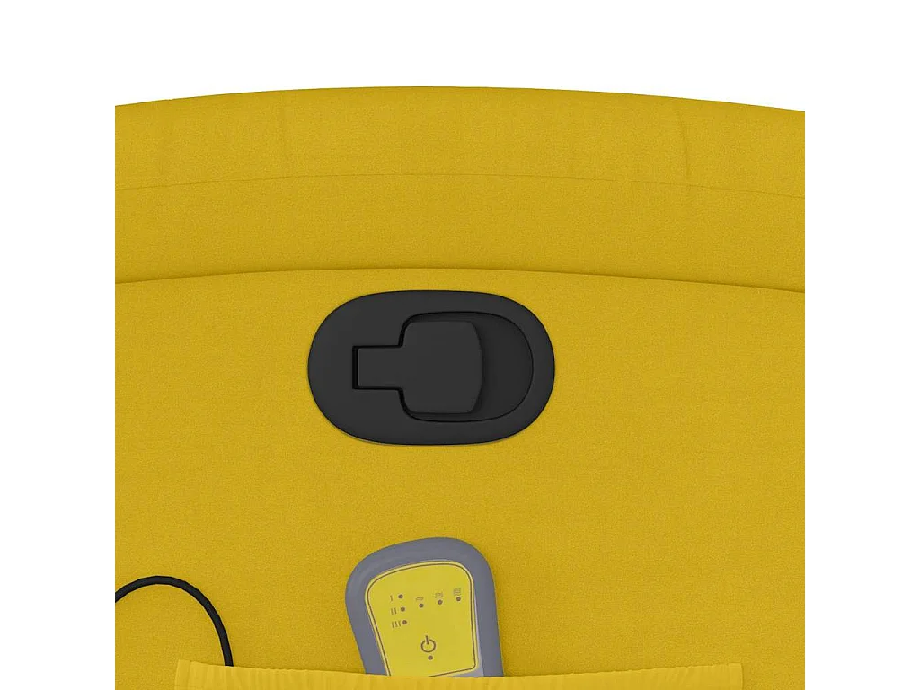 Fauteuil de massage inclinable jaune velours