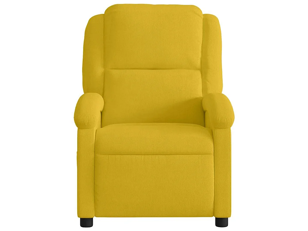 Fauteuil de massage inclinable jaune velours