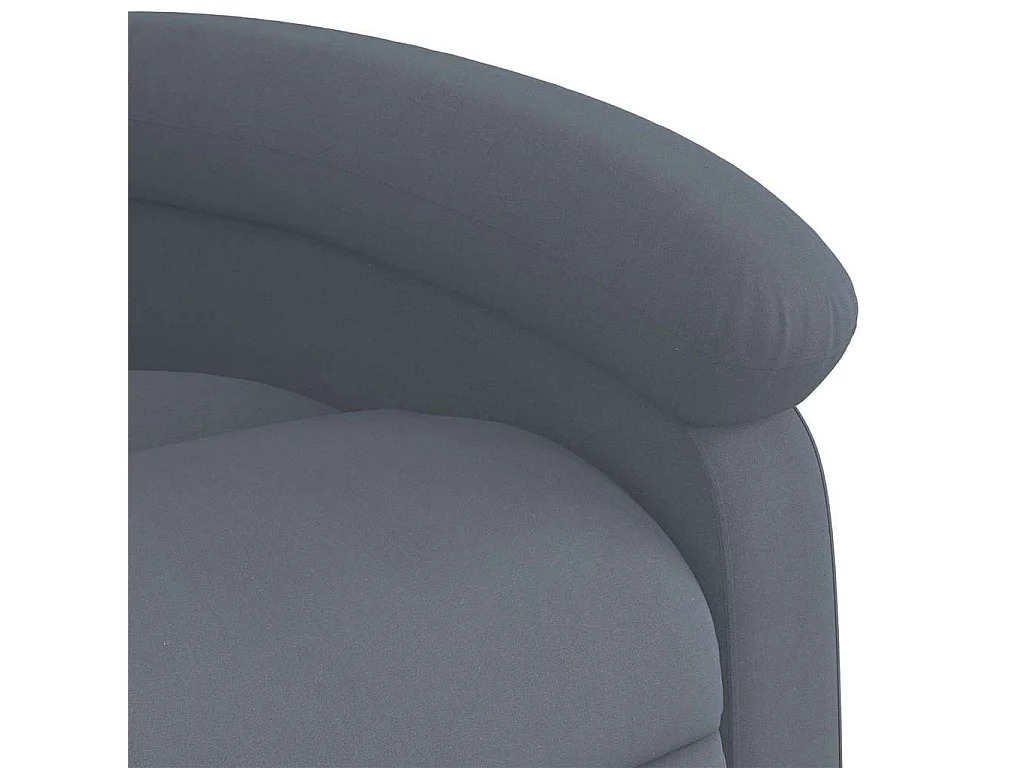 Fauteuil de massage inclinable gris foncé velours