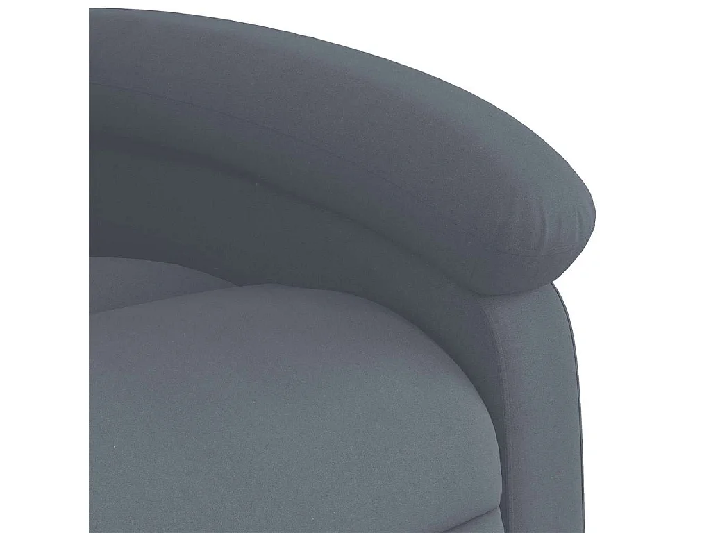 Poltrona de massagens reclinável veludo cinzento-escuro