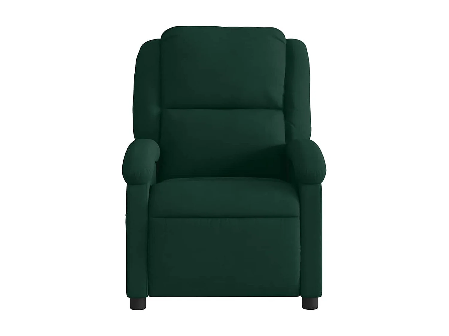 Fauteuil de massage inclinable vert foncé velours