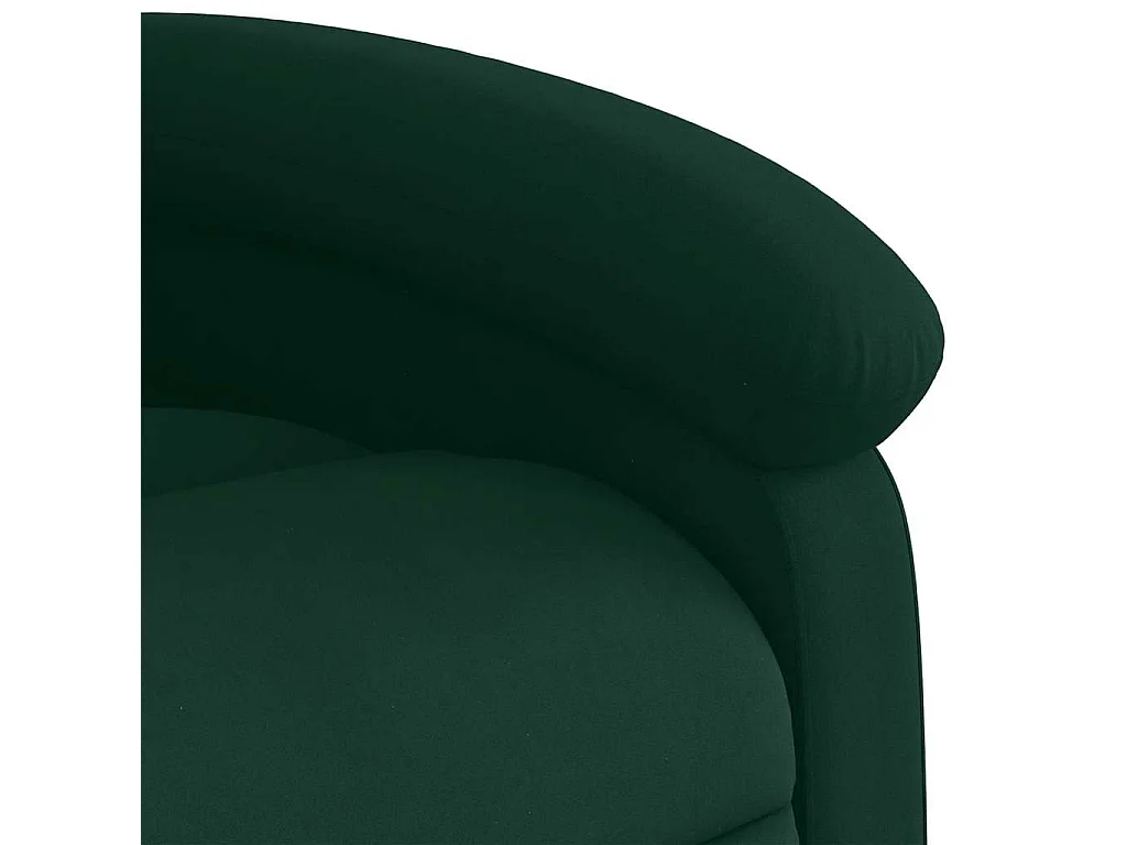 Fauteuil de massage inclinable vert foncé velours