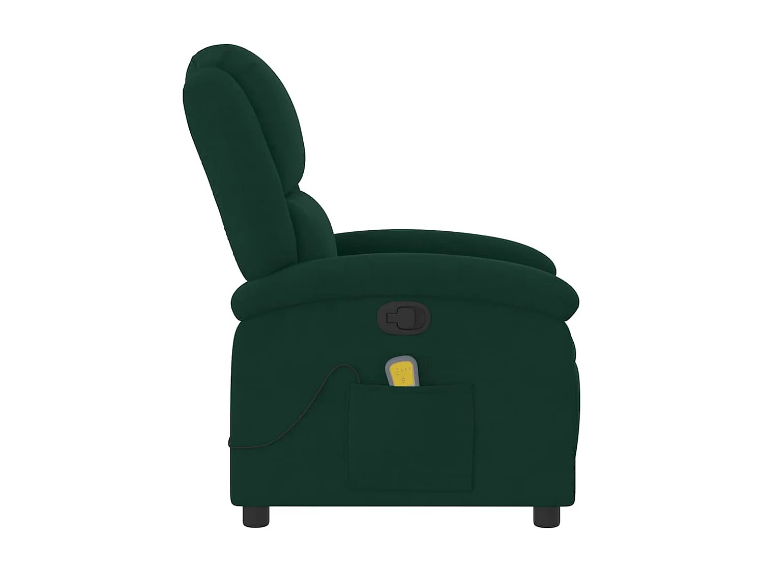 Massagesessel Dunkelgrün Samt