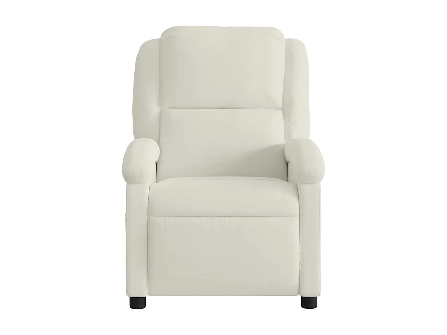 Fauteuil de massage inclinable crème velours