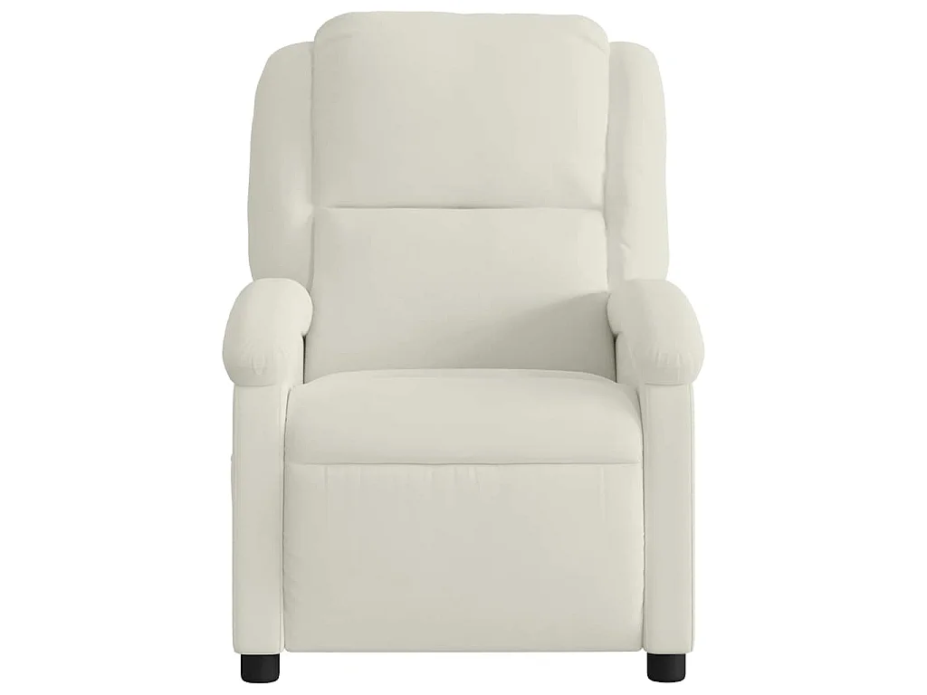 Fauteuil de massage inclinable crème velours