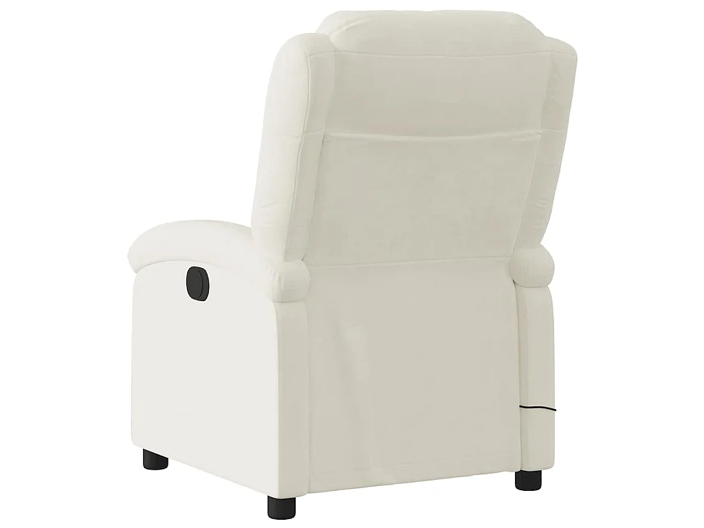 Fauteuil de massage inclinable crème velours