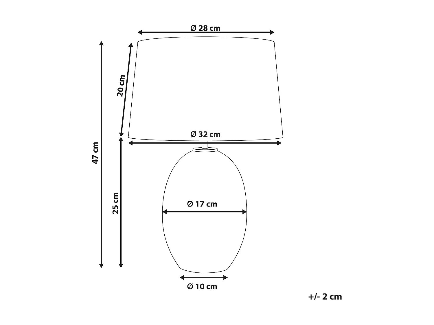 Tafellamp BONELLI Grijs