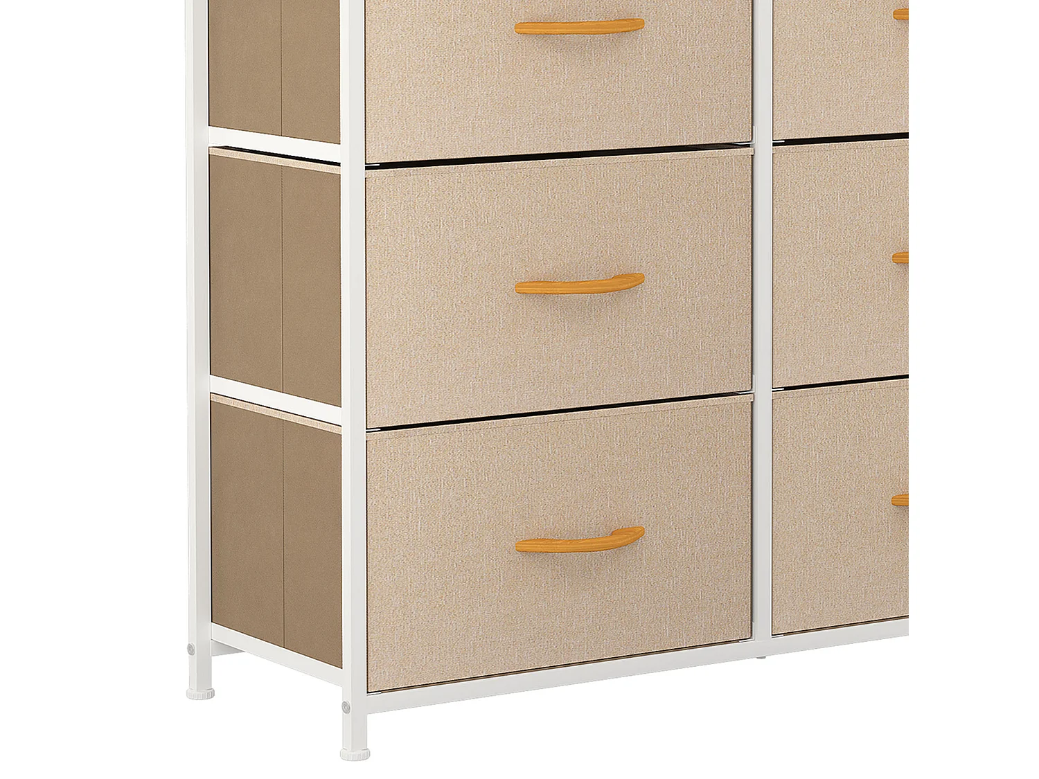 YITAHOME Commode - 10 Tiroirs en Tissu - Meuble de Rangement - Cadre Acier Robuste - pour Chambre à Coucher - Kaki