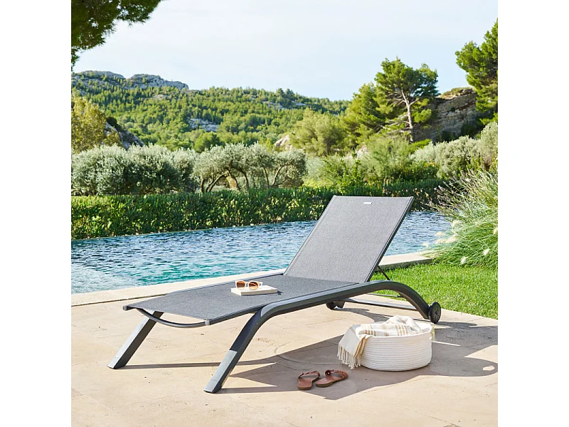 Transat avec roues Jimani anthracite / graphite Hespéride