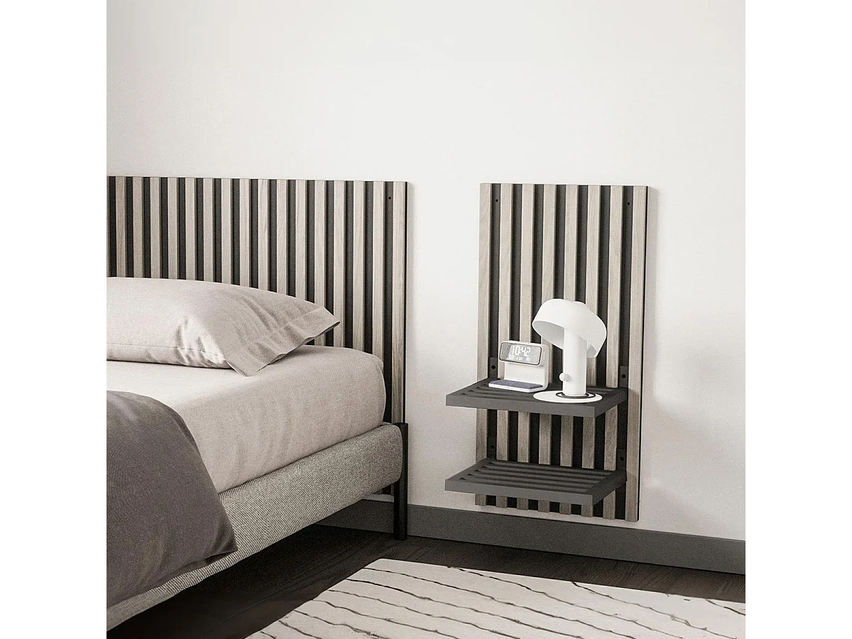 Étagère Murale d'Appoint "Caen" 35cm Noir