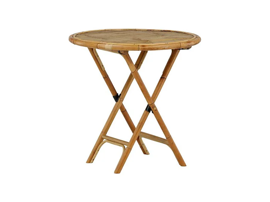 Table de Jardin "Cane" 80cm Naturel