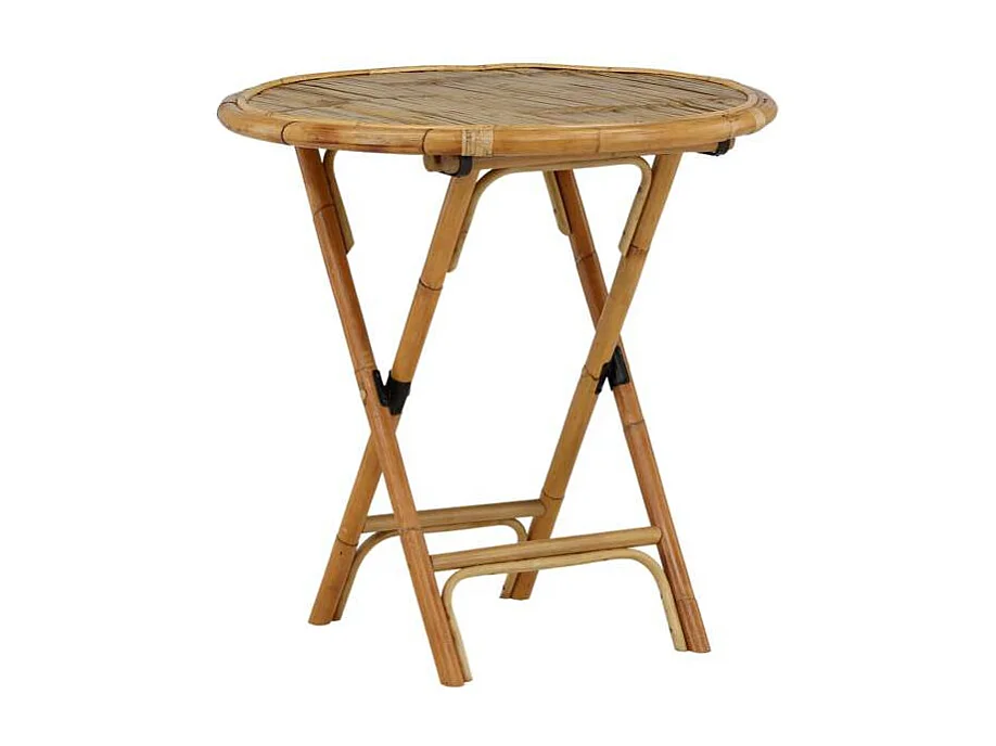 Table de Jardin "Cane" 80cm Naturel