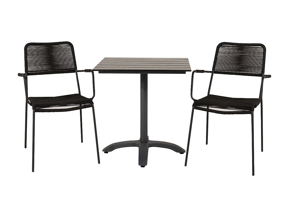 Table de Jardin "Colorado" 74cm Noir